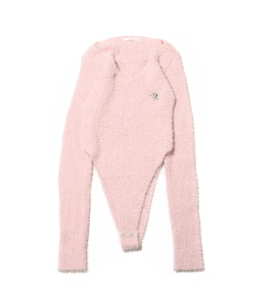 atmos pink（アトモスピンク）の「atmos pink デザインフェザーニット / アトモスピンク デザインフェザーニット（ニット/セーター・レディース・ブラック/ピンク/ホワイト・S/M）」の5枚目の写真