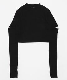 one way | アームウォーマー付きハイネックトップス(Tシャツ/カットソー)