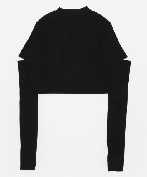 one way（ワンウェイ）の「アームウォーマー付きハイネックトップス（Tシャツ/カットソー・レディース・ブラック/ホワイト/ベージュ・FREE）」の4枚目の写真