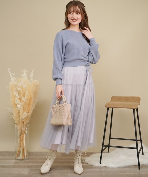 NOELA（ノエラ）の「チュールフレアスカート（スカート・レディース・ブルー/ピンク/オフホワイト・フリー）」の21枚目の写真