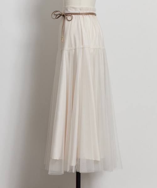 NOELA（ノエラ）の「チュールフレアスカート（スカート・レディース・ブルー/ピンク/オフホワイト・フリー）」の4枚目の写真