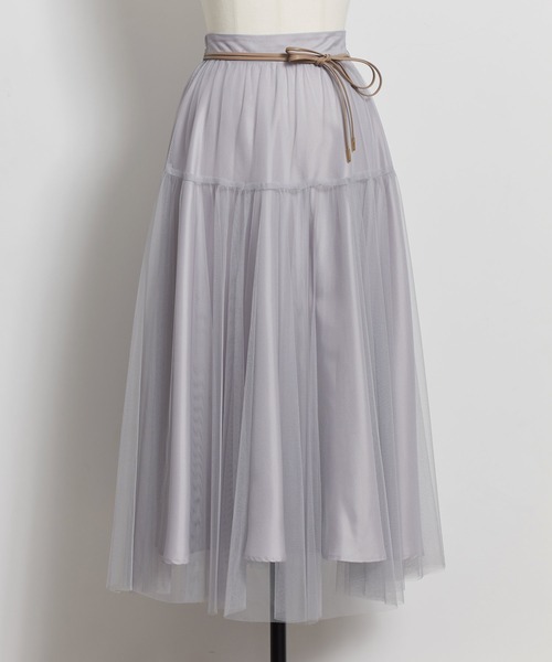 NOELA（ノエラ）の「チュールフレアスカート（スカート・レディース・ブルー/ピンク/オフホワイト・フリー）」の8枚目の写真