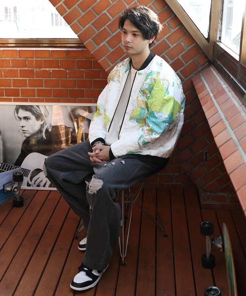 セール】世界地図 ペーパージャケット（ブルゾン）｜8(eight)（エイト