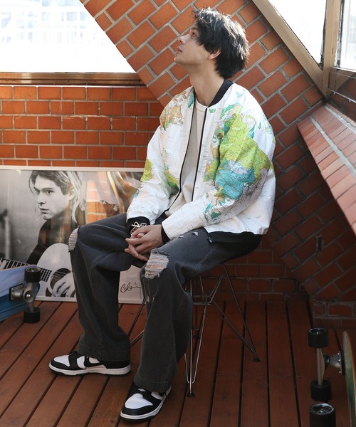 8(eight)(エイト)の「世界地図 ペーパージャケット(ブルゾン・メンズ・オフホワイト/ブラック・MEDIUM/LARGE/X-LARGE)」の20枚目の写真