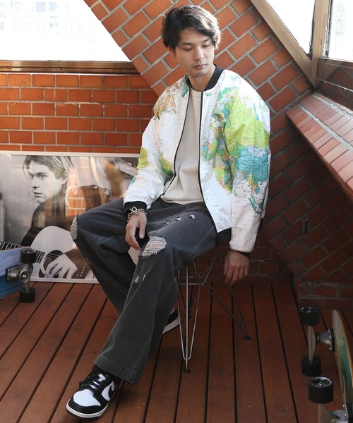 8(eight)(エイト)の「世界地図 ペーパージャケット(ブルゾン・メンズ・オフホワイト/ブラック・MEDIUM/LARGE/X-LARGE)」の18枚目の写真