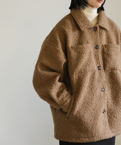 【新品・未使用】ブラウンツイードジャケット コーデュロイ襟付き DOUDOU｜ツイードジャケット | Rakuten Fashion(楽天ファッション／旧