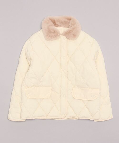 Dream garden（ドリームガーデン）の「フェックファー衿中綿ジャケットCOAT（その他アウター・レディース・ブラウン/ブラック/アイボリー・FREE）」の8枚目の写真