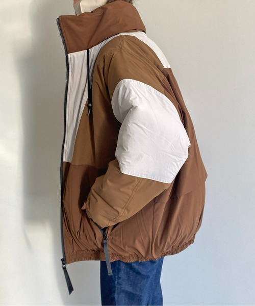 CPCM（シーピーシーエム）の「配色切替フーディトラックジャケット（ブルゾン・メンズ・チャコールグレー/ベージュ/ブラック・LARGE/MEDIUM）」の17枚目の写真