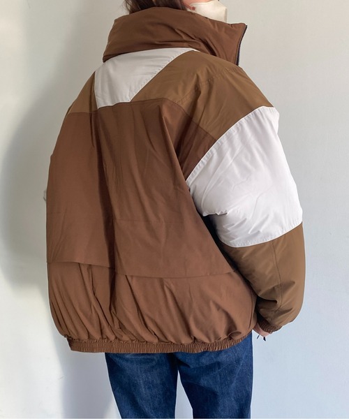 CPCM（シーピーシーエム）の「配色切替フーディトラックジャケット（ブルゾン・メンズ・チャコールグレー/ベージュ/ブラック・LARGE/MEDIUM）」の14枚目の写真