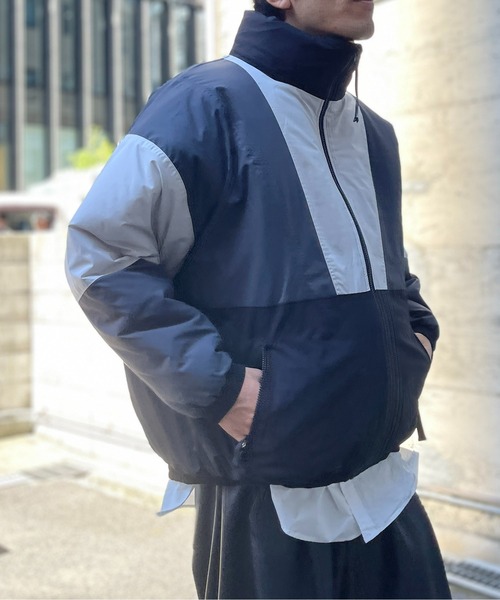 CPCM（シーピーシーエム）の「配色切替フーディトラックジャケット（ブルゾン・メンズ・チャコールグレー/ベージュ/ブラック・LARGE/MEDIUM）」の16枚目の写真