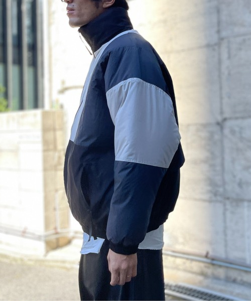 CPCM（シーピーシーエム）の「配色切替フーディトラックジャケット（ブルゾン・メンズ・チャコールグレー/ベージュ/ブラック・LARGE/MEDIUM）」の13枚目の写真