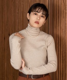 Amiur | silky touch rib high neck(ニット/セーター)