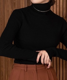 Amiur | silky touch rib high neck(ニット/セーター)