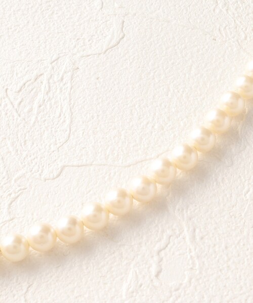 OPAQUE.CLIP(オペークドットクリップ)の「◆ガラス調フェイクパールネックレス【日本製】(ネックレス・レディース・オフホワイト・00)」の10枚目の写真