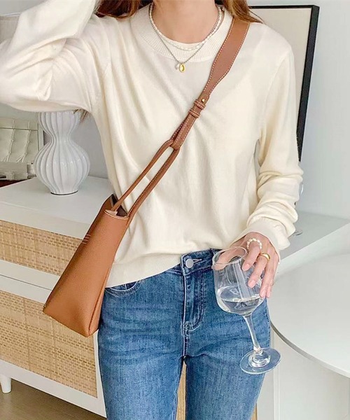 the case（ザケース）の「[THE CASE SELECT]embroidery vegan leather tote　エコレザートートバッグ *ポーチ付き（ショルダーバッグ・レディース・ブラック/グリーン/ブラウン/ベージュ・FREE）」の6枚目の写真