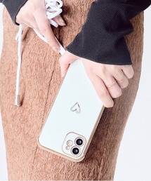 Loco Ocean（ロコオーシャン）の「ゴールドフレーム ハート ショルダースマホカバー iPhoneケース ( 7 / 8 / SE2 / 11 / 11Pro / 11Pro max / 12 / 12pro / 12pro max / 12mini / 13 /13pro / 13promax )（スマホケース/カバー）」
