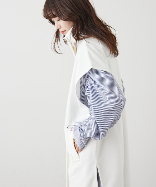 CIAOPANIC TYPY（チャオパニックティピー）の「ニットメルトンスタンドカラーベスト（ベスト・レディース・オフホワイト/ベージュ/チャコールグレー/モカ・ONE SIZE）」の13枚目の写真