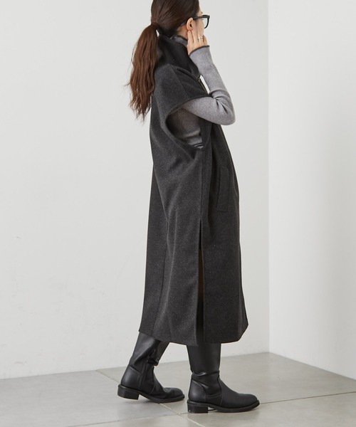 CIAOPANIC TYPY（チャオパニックティピー）の「ニットメルトンスタンドカラーベスト（ベスト・レディース・オフホワイト/ベージュ/チャコールグレー/モカ・ONE SIZE）」の20枚目の写真