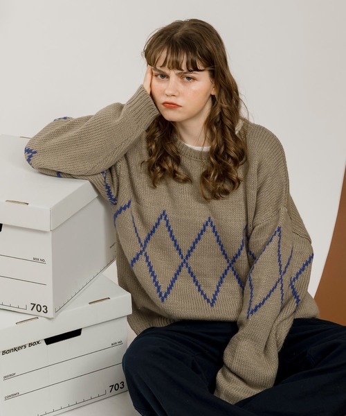 MUHET（ミュエータ）の「アーガイルジャガードニット（ニット/セーター