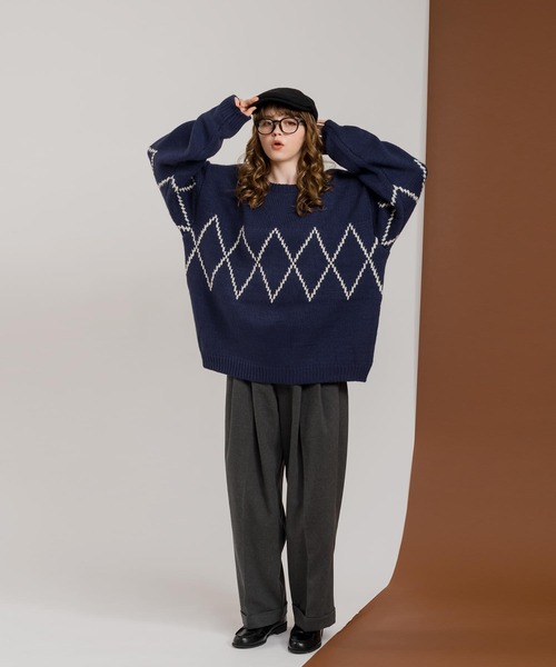 MUHET（ミュエータ）の「アーガイルジャガードニット（ニット/セーター