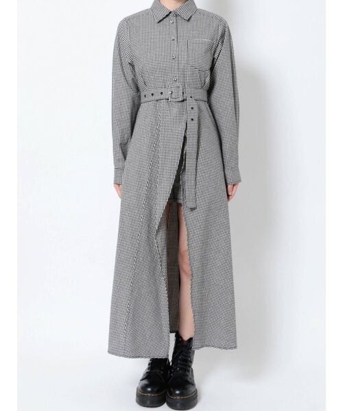 jouetie(ジュエティ)の「【低身長サイズあり】アシメステッチシャツワンピース(ワンピース・レディース・オフホワイト/ブラック/グリーン・MEDIUM/SMALL)」の21枚目の写真