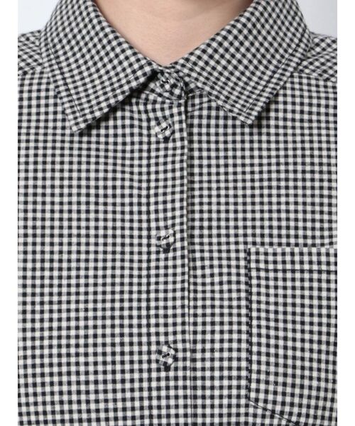 jouetie(ジュエティ)の「【低身長サイズあり】アシメステッチシャツワンピース(ワンピース・レディース・オフホワイト/ブラック/グリーン・MEDIUM/SMALL)」の18枚目の写真