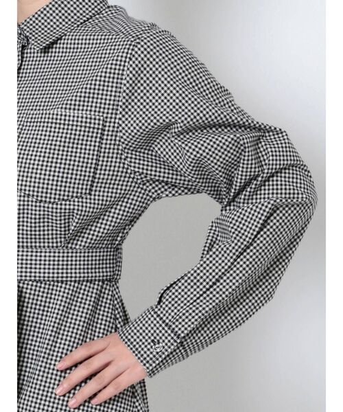 jouetie(ジュエティ)の「【低身長サイズあり】アシメステッチシャツワンピース(ワンピース・レディース・オフホワイト/ブラック/グリーン・MEDIUM/SMALL)」の14枚目の写真