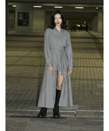 jouetie | 【低身長サイズあり】アシメステッチシャツワンピース(ワンピース)