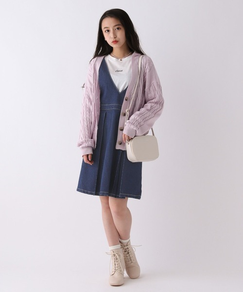 repipi armario（レピピ アルマリオ）の「Vネックボックスプリーツワンピース（ワンピース・キッズ・ブルー/ブラック/ブラウン・SMALL/MEDIUM/LARGE）」の13枚目の写真