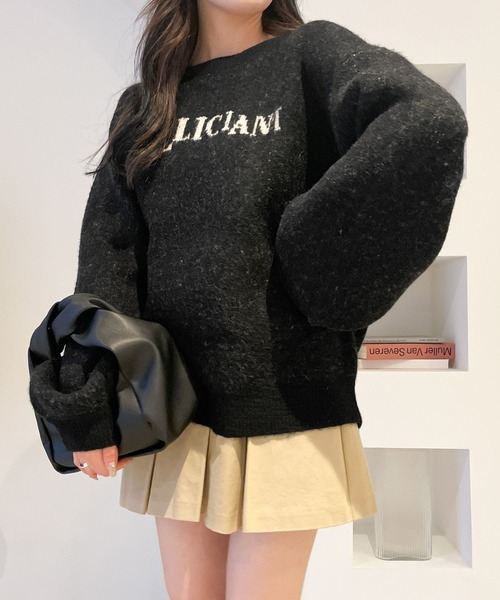 Heather（ヘザー）の「ジャガードロゴニット 183698（ニット/セーター