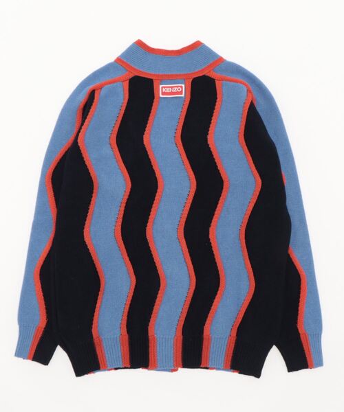 KENZO（ケンゾー）の「'Wavy Stripe' ウール カーディガン