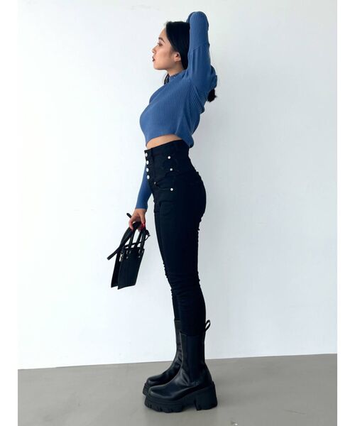 EMODA（エモダ）の「サイドゴアヒールブーツ（ブーツ・レディース・ブラック・LARGE/SMALL/MEDIUM）」の11枚目の写真