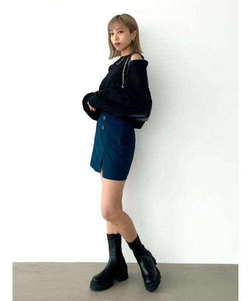 EMODA（エモダ）の「サイドゴアヒールブーツ（ブーツ・レディース・ブラック・LARGE/SMALL/MEDIUM）」の13枚目の写真