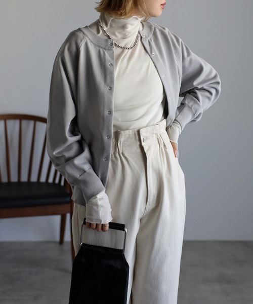 スナップボタンダイバーニットカーディガン（カーディガン/ボレロ