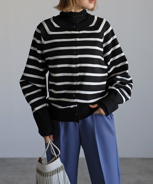 スナップボタンダイバーニットカーディガン（カーディガン/ボレロ