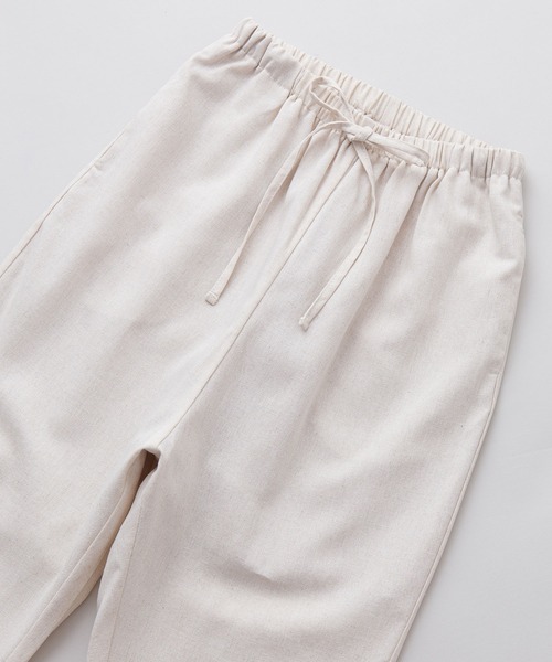 OUTDOOR PRODUCTS（アウトドアプロダクツ）の「コットン リネン ハイウエスト テーパードシルエット　ラフパンツ（その他パンツ・レディース・ブラック/アイボリー/カーキ・FREE）」の2枚目の写真