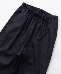 コットン リネン ハイウエスト テーパードシルエット ラフパンツ