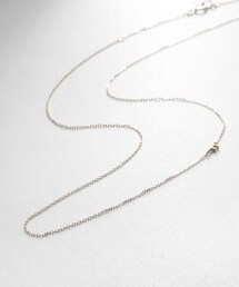 ココシュニック　10K　YG ホワイトトパーズネックレス K10ホワイトトパーズスクエアカット アシンメトリーネックレス