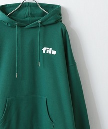 FILA | 【WEB限定】【別注】【FILA】 ユニセックス ビッグシルエット ドロップショルダー裏毛左胸プリントロゴパーカー(パーカー)
