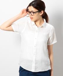 coen | ヨーロピアンリネン半袖シャツ(シャツ/ブラウス)