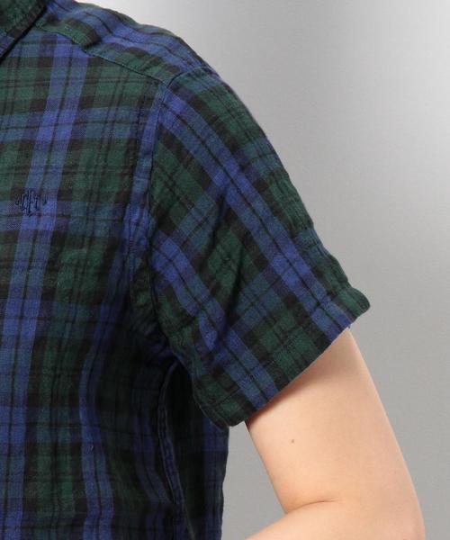 coen（コーエン）の「ヨーロピアンリネン半袖シャツ（シャツ/ブラウス・レディース・コバルトブルー/ホワイト/レッド/ダークグリーン・LARGE/MEDIUM）」の5枚目の写真