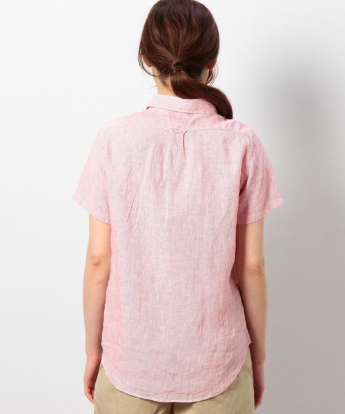 coen（コーエン）の「ヨーロピアンリネン半袖シャツ（シャツ/ブラウス・レディース・コバルトブルー/ホワイト/レッド/ダークグリーン・LARGE/MEDIUM）」の15枚目の写真