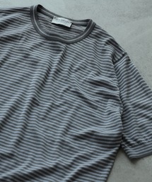 JOHN SMEDLEY | JOHN SMEDLEY × BEAMS F / 別注 コットン ボーダー クルーネックニットTシャツ(Tシャツ/カットソー)