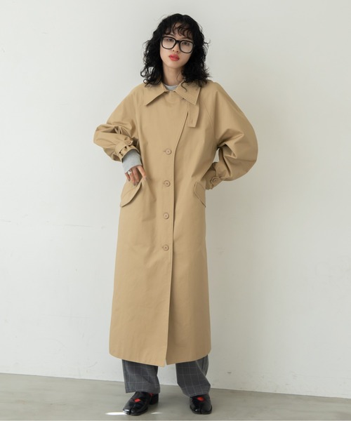 VACANCY（ヴァカンシー）の「ラウンドスリーブトレンチコート（トレンチコート・レディース・チャコールグレー/ベージュ・FREE）」の10枚目の写真