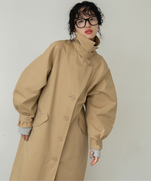 VACANCY（ヴァカンシー）の「ラウンドスリーブトレンチコート（トレンチコート・レディース・チャコールグレー/ベージュ・FREE）」の18枚目の写真