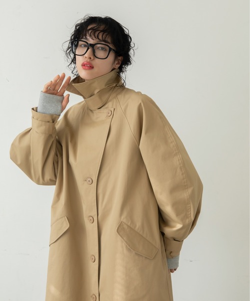 VACANCY（ヴァカンシー）の「ラウンドスリーブトレンチコート（トレンチコート・レディース・チャコールグレー/ベージュ・FREE）」の14枚目の写真