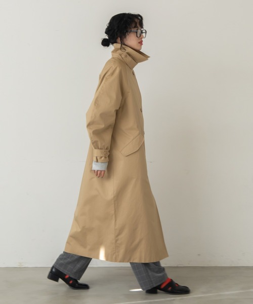 VACANCY（ヴァカンシー）の「ラウンドスリーブトレンチコート（トレンチコート・レディース・チャコールグレー/ベージュ・FREE）」の5枚目の写真