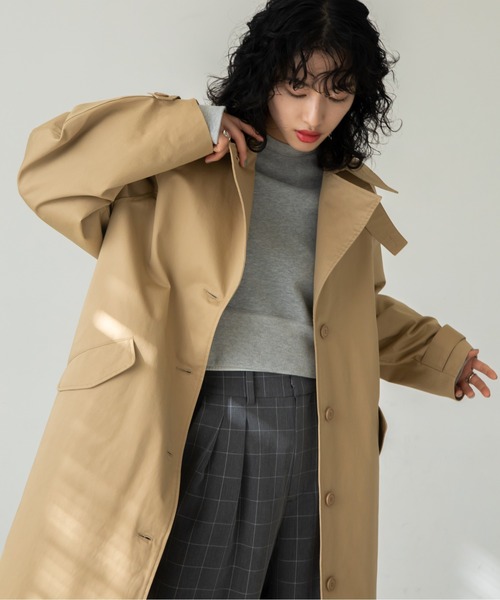 VACANCY（ヴァカンシー）の「ラウンドスリーブトレンチコート（トレンチコート・レディース・チャコールグレー/ベージュ・FREE）」の16枚目の写真