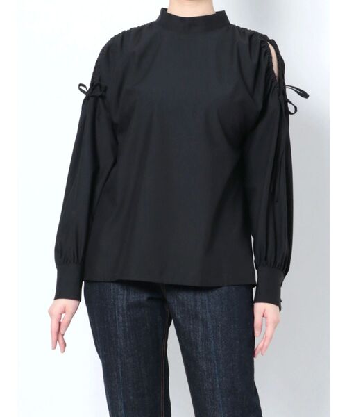 LAGUNAMOON（ラグナムーン）の「オープンショルダーギャザーブラウス（シャツ/ブラウス・レディース・ホワイト/ブラック/イエロー・FREE）」の16枚目の写真