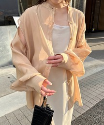 CAPRICIEUX LE'MAGE | スリット開きシアーシャツ(シャツ/ブラウス)